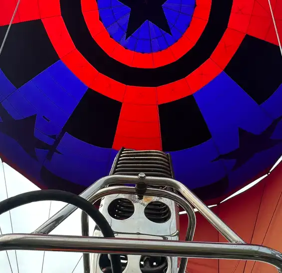 inside hot air balloon basket